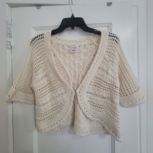 Cropped Crochet Cardigan
